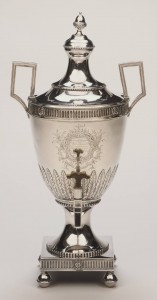 Neoclassical Style Hot water urn in Greek-inspired neoclassical style.